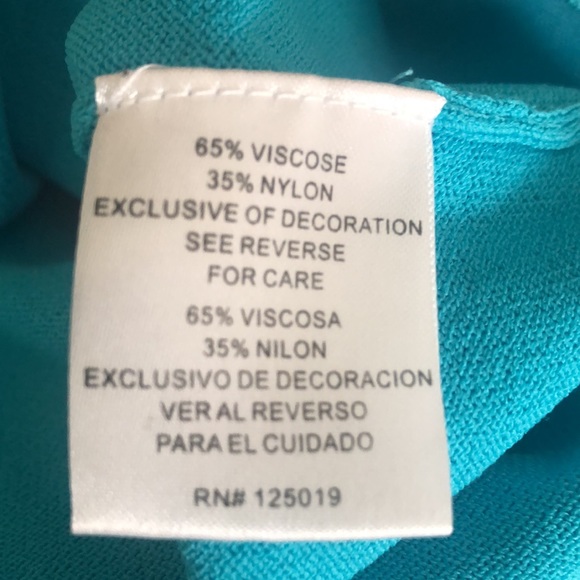 Joseph A. - XL Women's Top - Turquoise - Picture 7 of 8